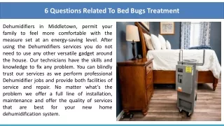 6 Questions Related To Bed Bugs Treatment