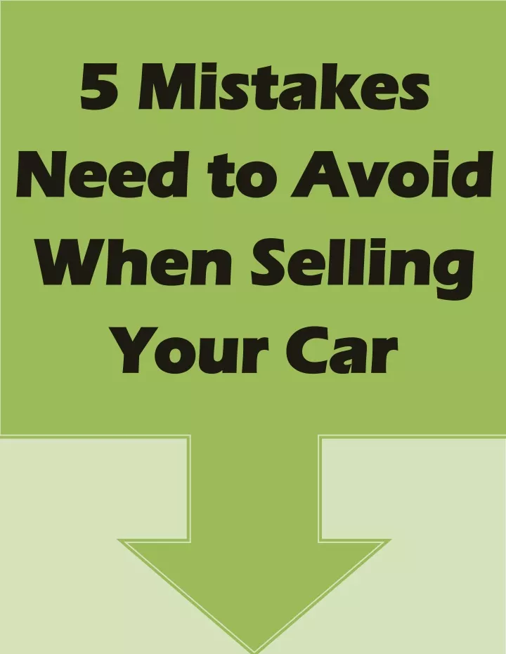 5 mistakes 5 mistakes need to avoid need to avoid