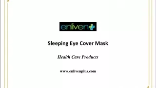 Buy Sleeping Eye Cover Mask Online at EnlivenPlus