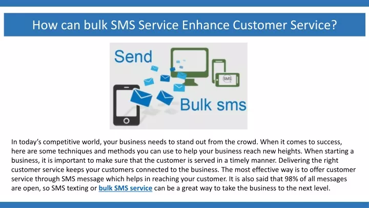 how can bulk sms service enhance customer service