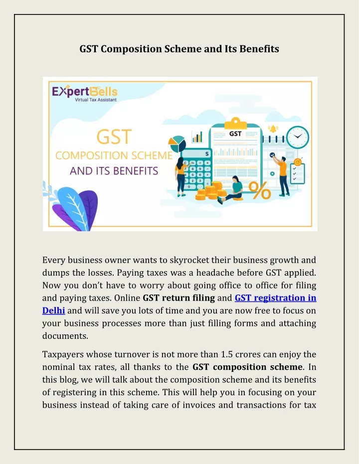 gst composition scheme and its benefits