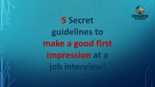 5 secret guidelines to make a good first