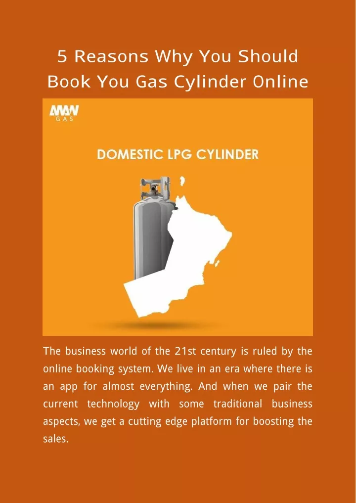 5 reasons why you s hould book you gas cylinder