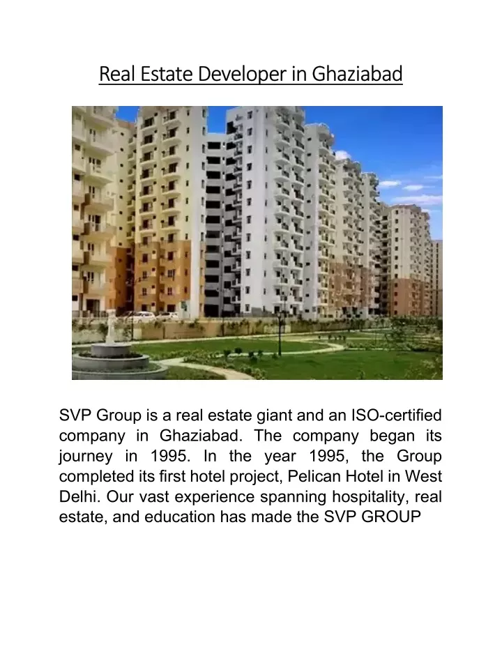 real estate developer in ghaziabad real estate