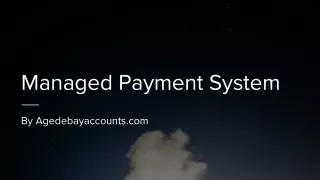 Managed Payment System eBay
