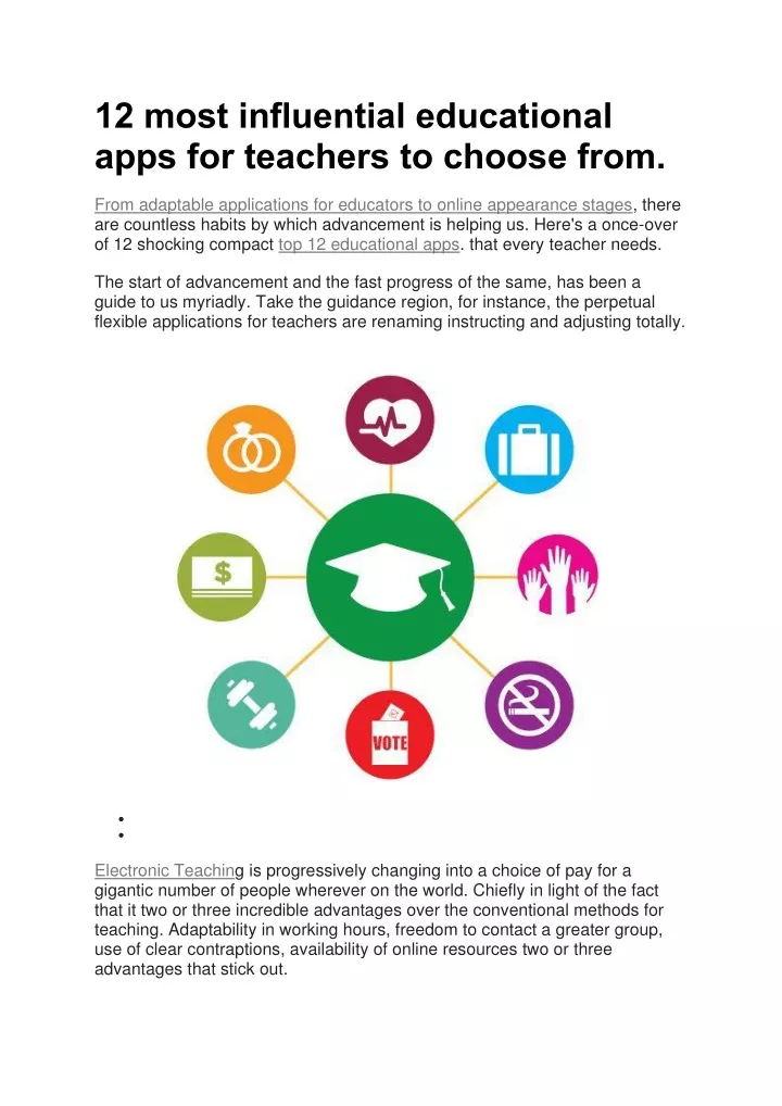 12 most influential educational apps for teachers