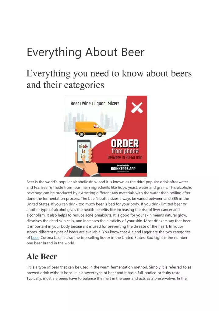 everything about beer