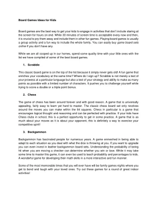 board games ideas for kids board games