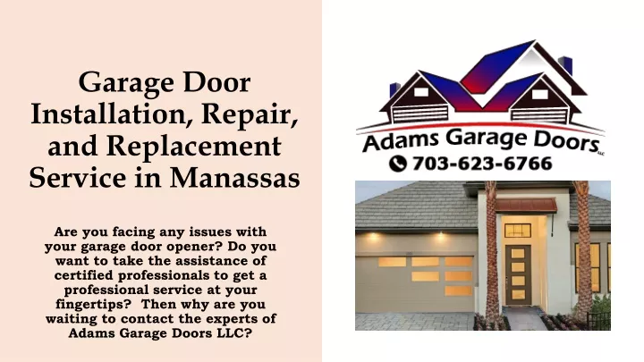 garage door installation repair and replacement service in manassas