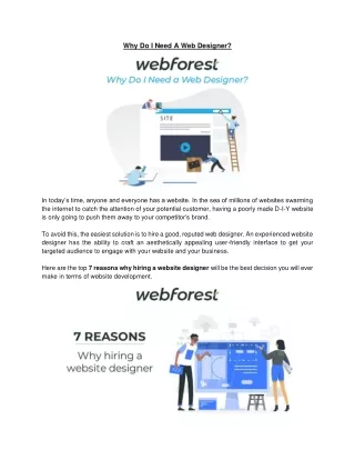 Why do I need a Web Designer