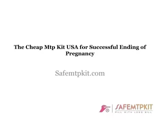 The Cheap Mtp Kit USA for Successful Ending of Pregnancy