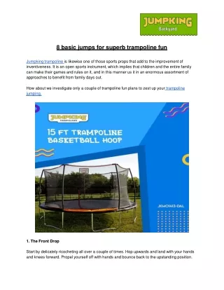 8 basic jumps for superb trampoline fun jumpking