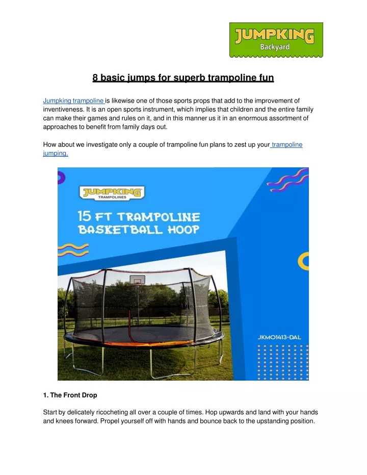 8 basic jumps for superb trampoline fun jumpking