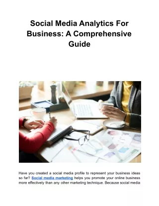 social media analytics for business