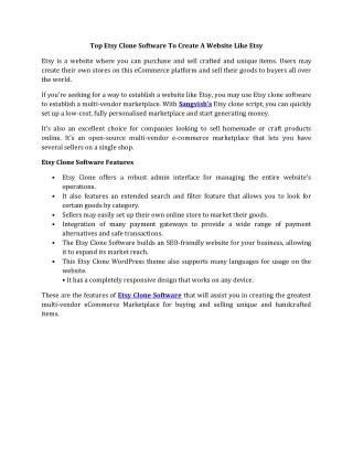 top etsy clone software to create a website like