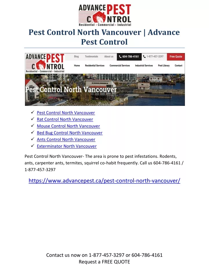 pest control north vancouver advance pest control