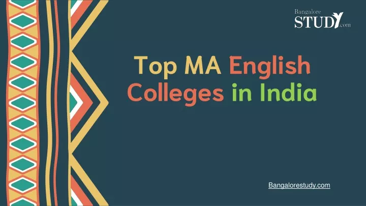 top ma english colleges in india