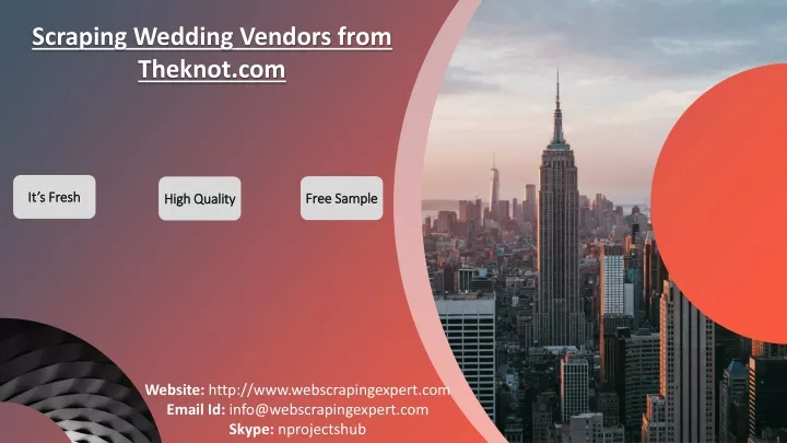 scraping wedding vendors from theknot com