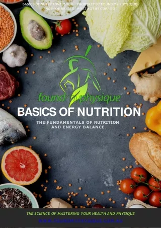 Basics Of Nutrition Free E Book Found My Physique