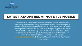 Latest Xiaomi Redmi Note 10S Mobile