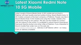 Latest Xiaomi Redmi Note 10 5G Mobile