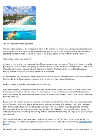 the bahamas boat rentals experience