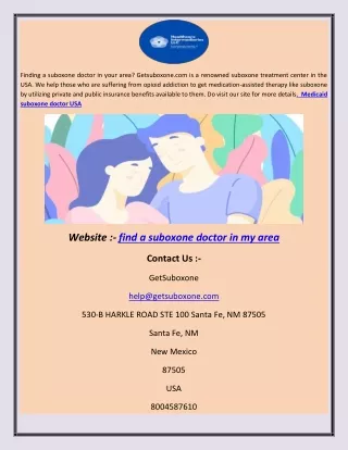 Medicaid suboxone doctor USA abhi