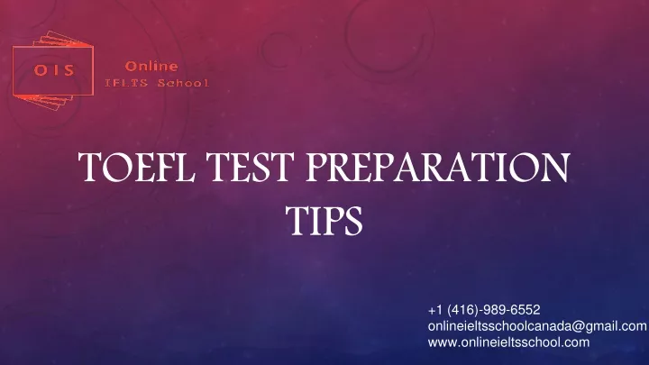 toefl test preparation tips