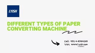 Different Types of Paper Converting Machine
