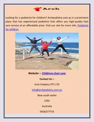 Podiatrist for childrenabhi