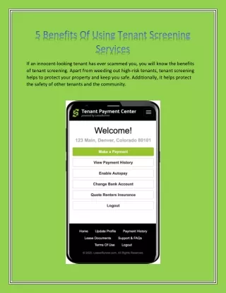 5 Benefits Of Using Tenant Screening Services