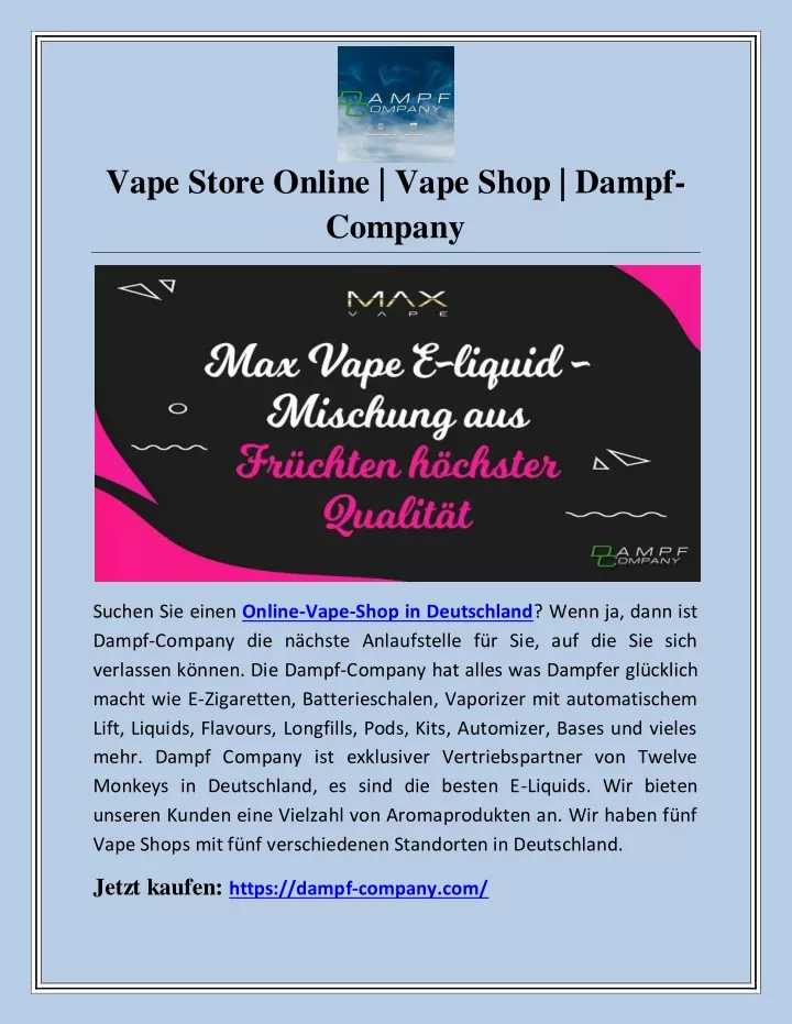 vape store online vape shop dampf company