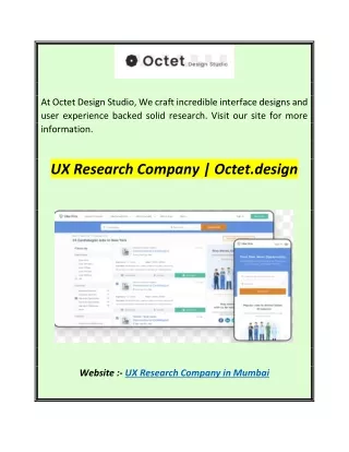UX Research Company  Octet.design