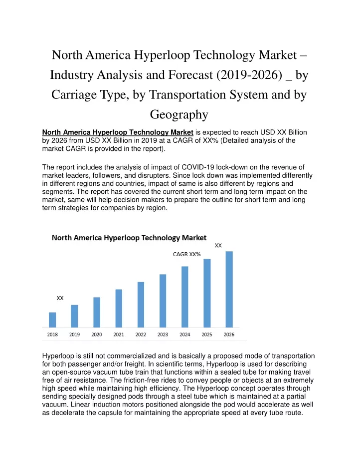 north america hyperloop technology market