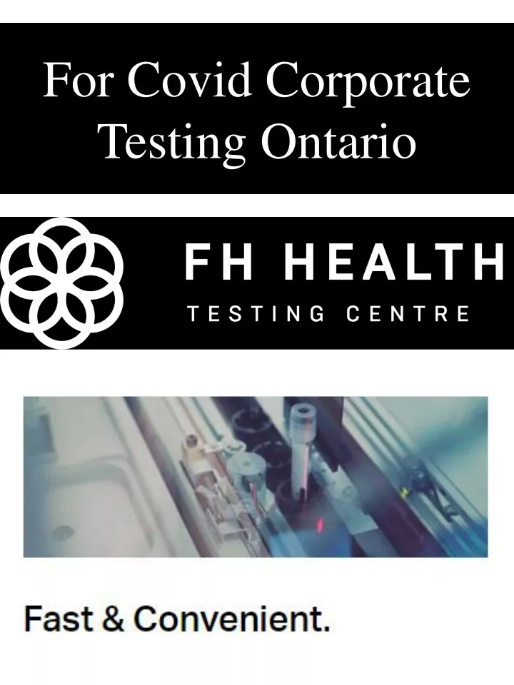 for covid corporate testing ontario