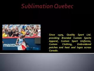 sublimation quebec