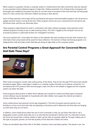 when a parent or guardian chooses a computer