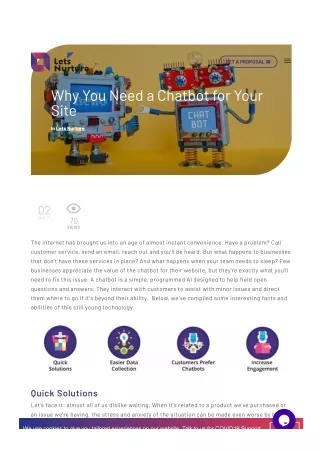 Why You Need a Chatbot for Your Site
