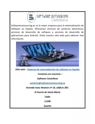 Empresa de Externalización de Software en España | Softwareoutsourcing.es