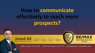 How to communicate effectively to reach more prospects
