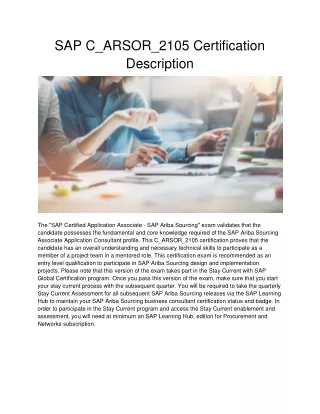 sap c arsor 2105 certification description