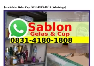 Jasa Sablon Gelas Cup