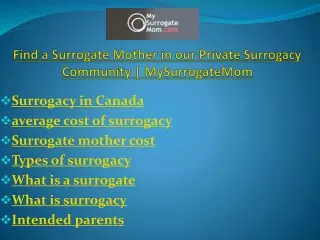 Surrogacy in Canada