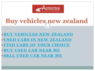 Buy vehicles new zealand