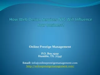 how web design services nyc will influence your business