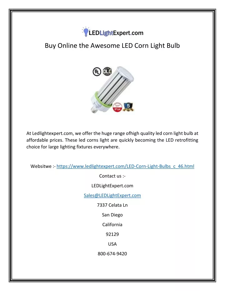 buy online the awesome led corn light bulb