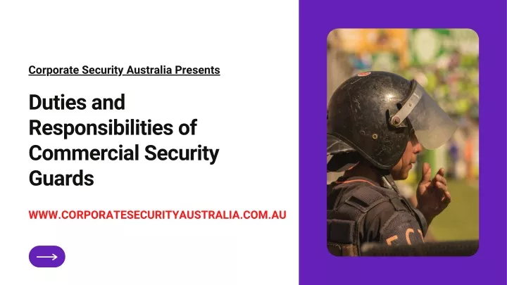 corporate security australia presents