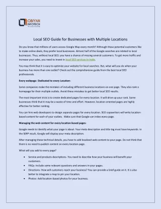 local seo guide for businesses with multiple