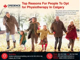Top Reasons for People to Opt for Physiotherapy in Calgary