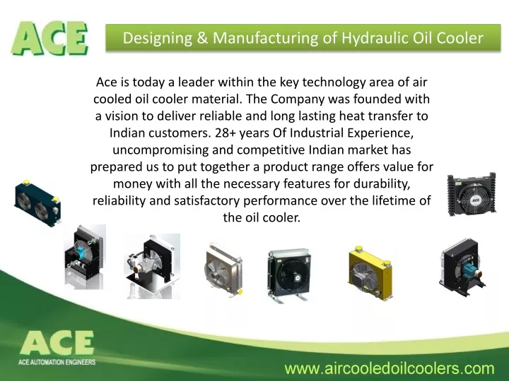 designing manufacturing of hydraulic oil cooler